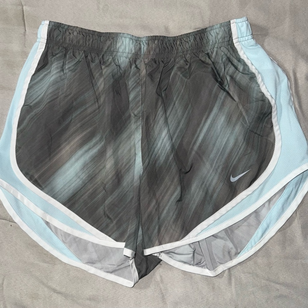 Women's Nike Dri-fit black and Light Blue Athletic Shorts size Large